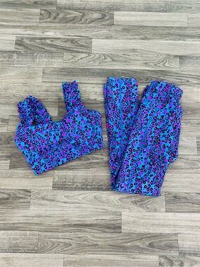Lilly Pulitzer XXS Luxletic set Pink Animal Print Leggings Set workout